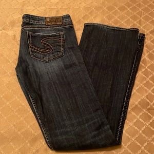 Silver jeans, women’s 28, twisted style
